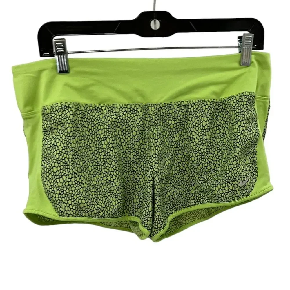 NIKE Dri-FIt Green & Black Shorts LG